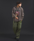 JACKROSE(ジャックローズ) |【The Rolling Stones×JACKROSE】 Lips&Tongue ヒョウ柄切替プルパーカー(MENS)