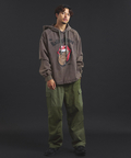 JACKROSE(ジャックローズ) |【The Rolling Stones×JACKROSE】 Lips&Tongue ヒョウ柄切替プルパーカー(MENS)