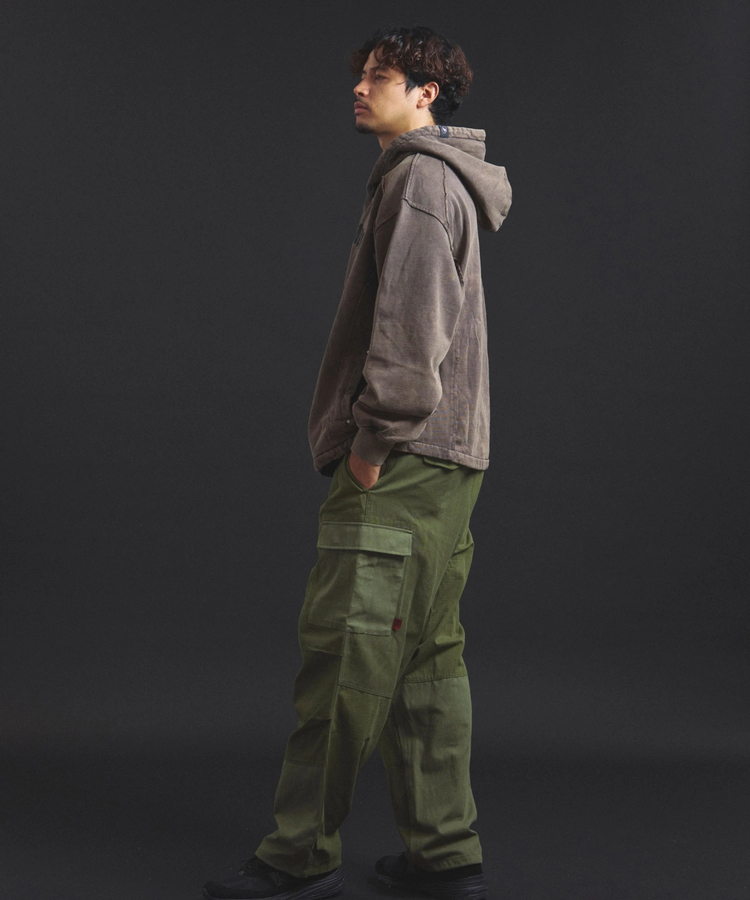JACKROSE(ジャックローズ) |【The Rolling Stones×JACKROSE】 Lips&Tongue ヒョウ柄切替プルパーカー(MENS)
