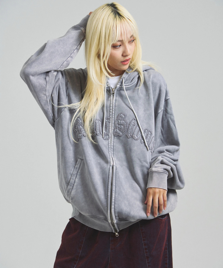 The Rolling Stones×JACKROSE】 Lips&Tongue ラインストーンZIP