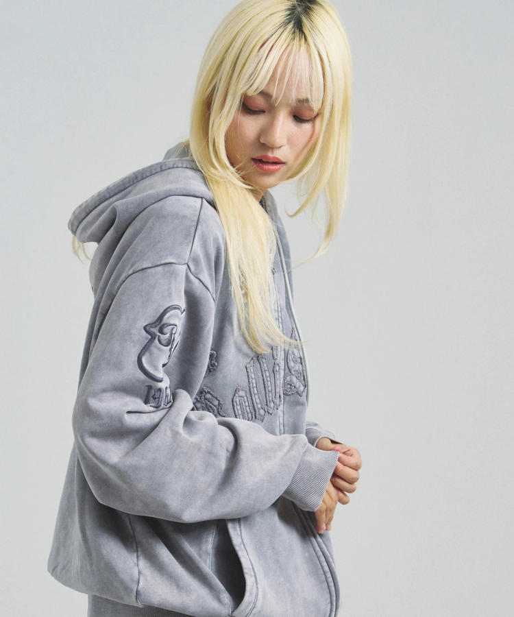 The Rolling Stones×JACKROSE】 Lips&Tongue ラインストーンZIP