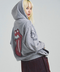 JACKROSE(ジャックローズ) |【The Rolling Stones×JACKROSE】 Lips&Tongue ラインストーンZIPパーカー(MENS)
