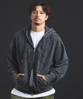 JACKROSE(ジャックローズ) |【The Rolling Stones×JACKROSE】 Lips&Tongue ラインストーンZIPパーカー(MENS)