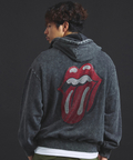 JACKROSE(ジャックローズ) |【The Rolling Stones×JACKROSE】 Lips&Tongue ラインストーンZIPパーカー(MENS)