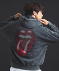 JACKROSE(ジャックローズ) |【The Rolling Stones×JACKROSE】 Lips&Tongue ラインストーンZIPパーカー(MENS)