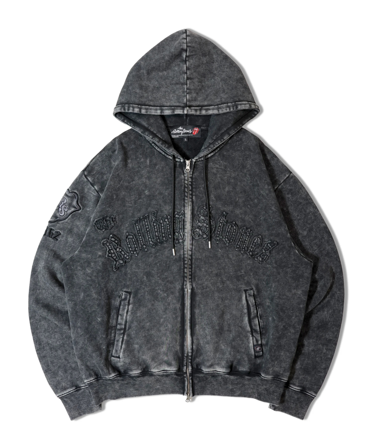 JACKROSE(ジャックローズ) |【The Rolling Stones×JACKROSE】 Lips&Tongue ラインストーンZIPパーカー(MENS)