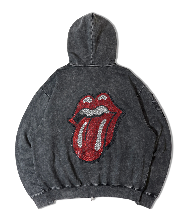The Rolling Stones×JACKROSE】 Lips&Tongue ラインストーンZIP