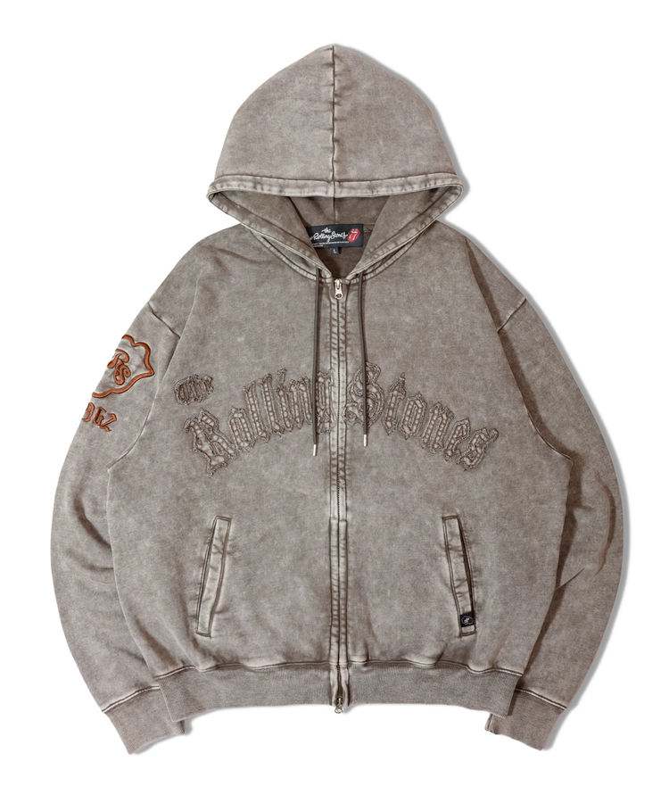 JACKROSE(ジャックローズ) |【The Rolling Stones×JACKROSE】 Lips&Tongue ラインストーンZIPパーカー(MENS)