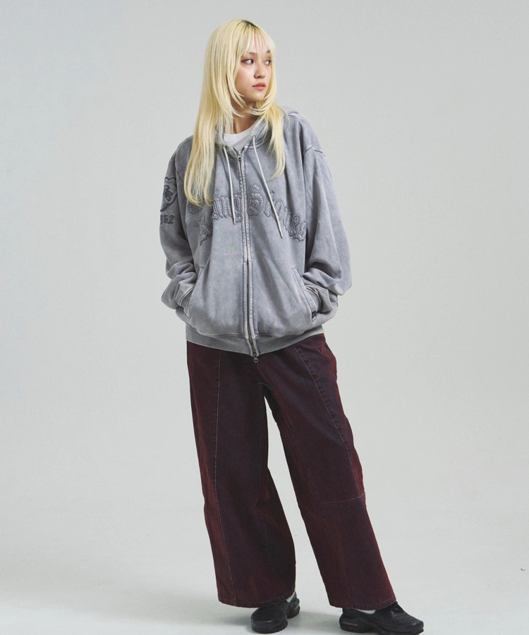 JACKROSE(ジャックローズ) |【The Rolling Stones×JACKROSE】 Lips&Tongue ラインストーンZIPパーカー(MENS)