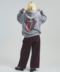 JACKROSE(ジャックローズ) |【The Rolling Stones×JACKROSE】 Lips&Tongue ラインストーンZIPパーカー(MENS)