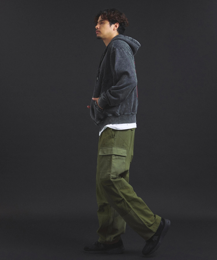 JACKROSE(ジャックローズ) |【The Rolling Stones×JACKROSE】 Lips&Tongue ラインストーンZIPパーカー(MENS)