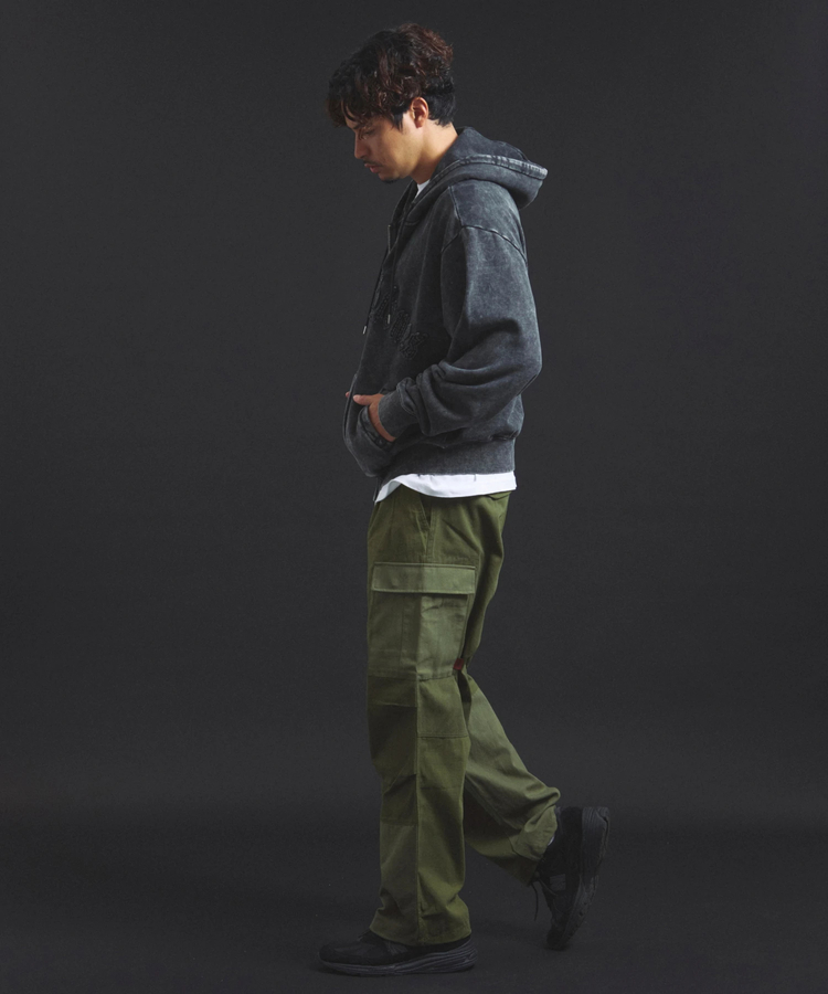 JACKROSE(ジャックローズ) |【The Rolling Stones×JACKROSE】 Lips&Tongue ラインストーンZIPパーカー(MENS)