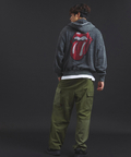 JACKROSE(ジャックローズ) |【The Rolling Stones×JACKROSE】 Lips&Tongue ラインストーンZIPパーカー(MENS)