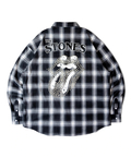 JACKROSE(ジャックローズ) |【The Rolling Stones×JACKROSE】 Lips&Tongue スタッズオンブレチェックシャツ(MENS)