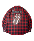 JACKROSE(ジャックローズ) |【The Rolling Stones×JACKROSE】 Lips&Tongue スタッズオンブレチェックシャツ(MENS)