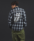 JACKROSE(ジャックローズ) |【The Rolling Stones×JACKROSE】 Lips&Tongue スタッズオンブレチェックシャツ(MENS)