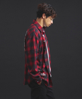 JACKROSE(ジャックローズ) |【The Rolling Stones×JACKROSE】 Lips&Tongue スタッズオンブレチェックシャツ(MENS)