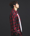 JACKROSE(ジャックローズ) |【The Rolling Stones×JACKROSE】 Lips&Tongue スタッズオンブレチェックシャツ(MENS)