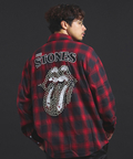 JACKROSE(ジャックローズ) |【The Rolling Stones×JACKROSE】 Lips&Tongue スタッズオンブレチェックシャツ(MENS)