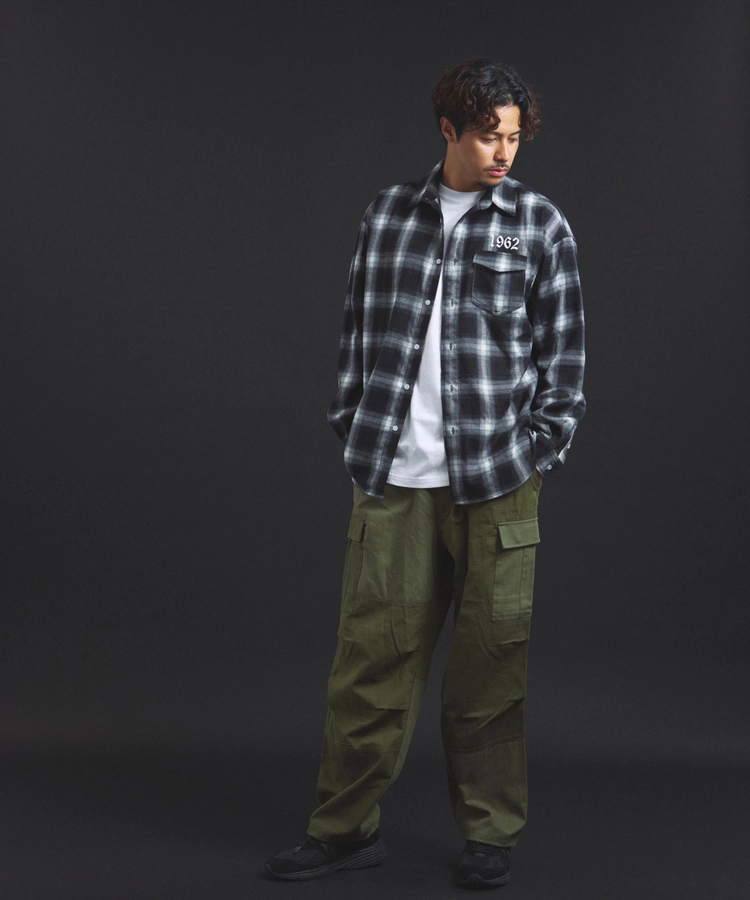 JACKROSE(ジャックローズ) |【The Rolling Stones×JACKROSE】 Lips&Tongue スタッズオンブレチェックシャツ(MENS)