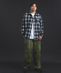 JACKROSE(ジャックローズ) |【The Rolling Stones×JACKROSE】 Lips&Tongue スタッズオンブレチェックシャツ(MENS)