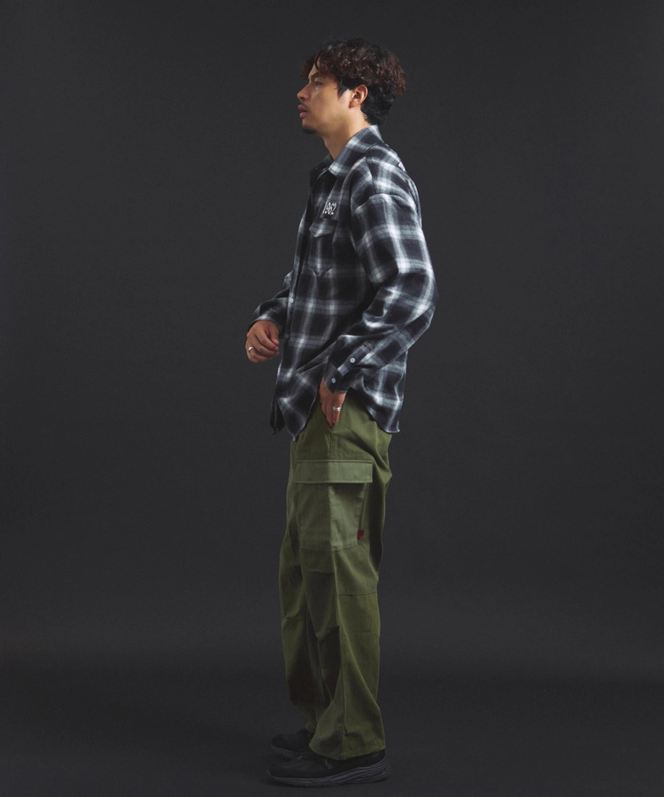 JACKROSE(ジャックローズ) |【The Rolling Stones×JACKROSE】 Lips&Tongue スタッズオンブレチェックシャツ(MENS)