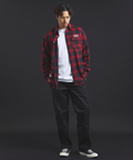 JACKROSE(ジャックローズ) |【The Rolling Stones×JACKROSE】 Lips&Tongue スタッズオンブレチェックシャツ(MENS)