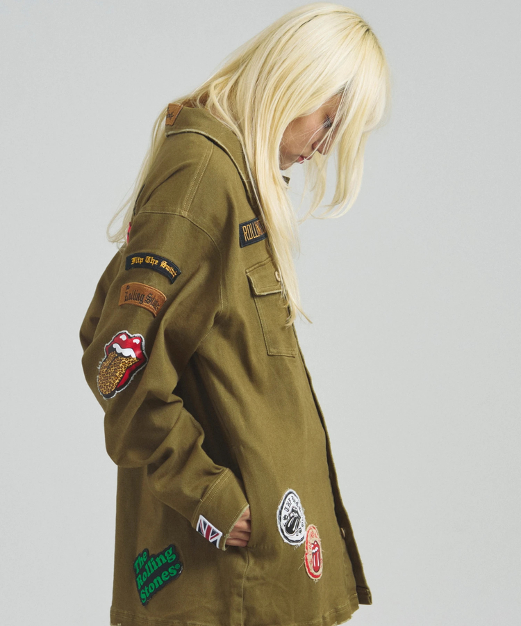 JACKROSE(ジャックローズ) |【The Rolling Stones×JACKROSE】 Lips&Tongue カットオフワッペンシャツJKT(MENS)