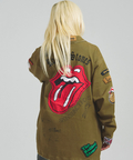 JACKROSE(ジャックローズ) |【The Rolling Stones×JACKROSE】 Lips&Tongue カットオフワッペンシャツJKT(MENS)
