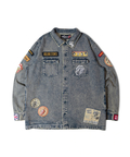 JACKROSE(ジャックローズ) |【The Rolling Stones×JACKROSE】 Lips&Tongue カットオフワッペンシャツJKT(MENS)
