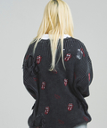 JACKROSE(ジャックローズ) |【The Rolling Stones×JACKROSE】 Lips&Tongue ダメージグランジニット(MENS)