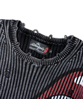 JACKROSE(ジャックローズ) |【The Rolling Stones×JACKROSE】 Lips&Tongue ダメージグランジニット(MENS)