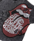 JACKROSE(ジャックローズ) |【The Rolling Stones×JACKROSE】 Lips&Tongue ダメージグランジニット(MENS)
