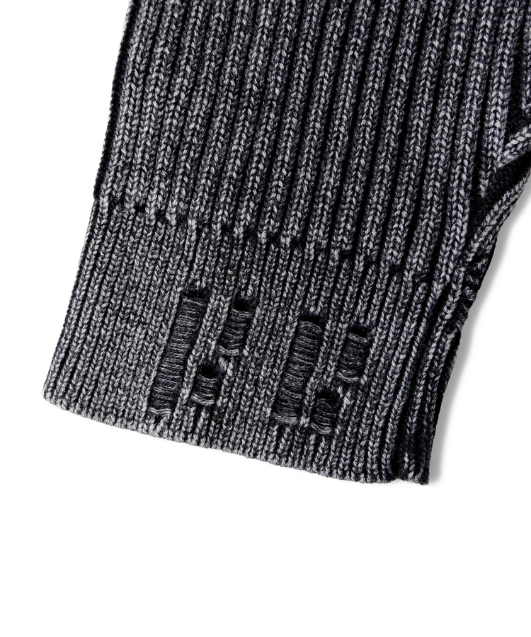 JACKROSE(ジャックローズ) |【The Rolling Stones×JACKROSE】 Lips&Tongue ダメージグランジニット(MENS)