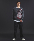 JACKROSE(ジャックローズ) |【The Rolling Stones×JACKROSE】 Lips&Tongue ダメージグランジニット(MENS)
