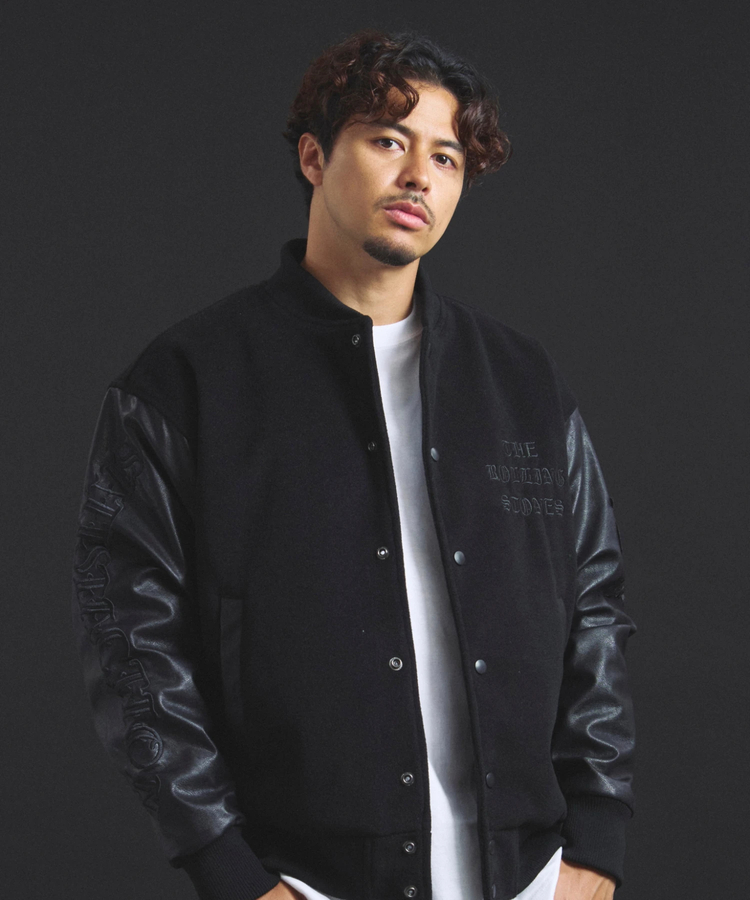 ジャックローズ JACKROSE スタジャン Rolling Stonesコラボ The Rolling Stones×JACKROSE VINTAGE 袖レザースタジャン（スタジャン