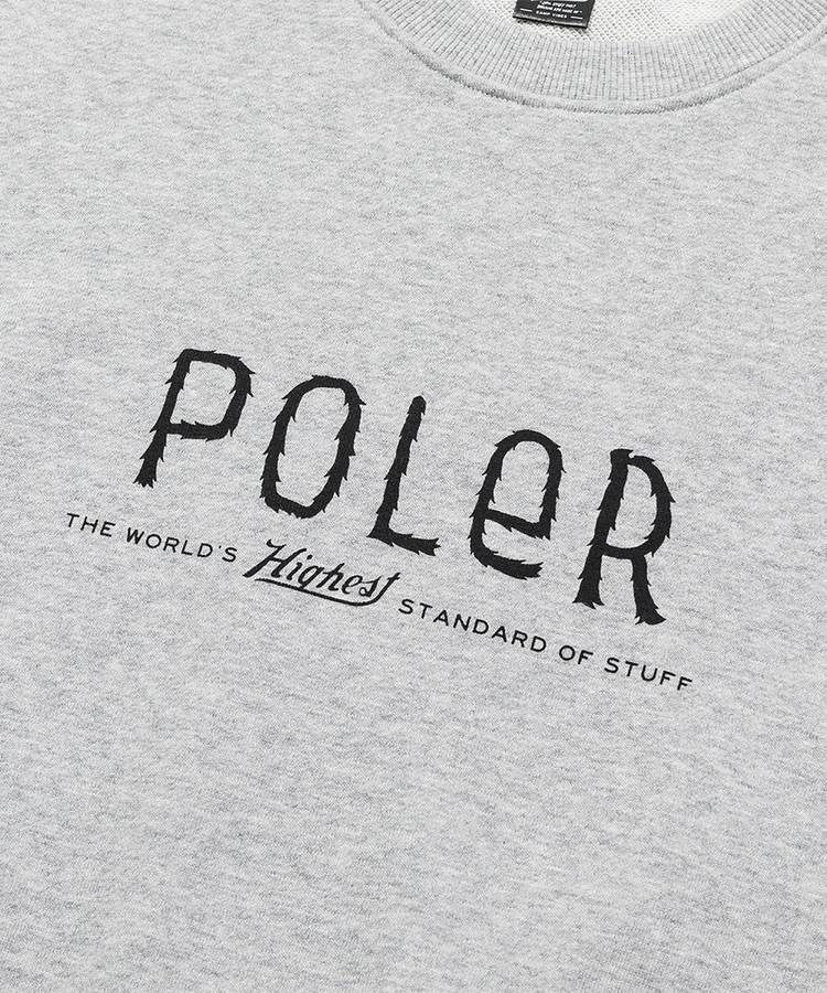 JACKROSE(ジャックローズ) |POLeR/ポーラー FURRY FONT CREW(MENS)