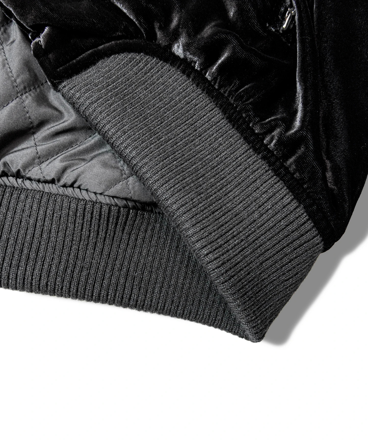 VANSON ヴァンソンVELOUR JACKET ベロアジャケット BLACK VANSON
