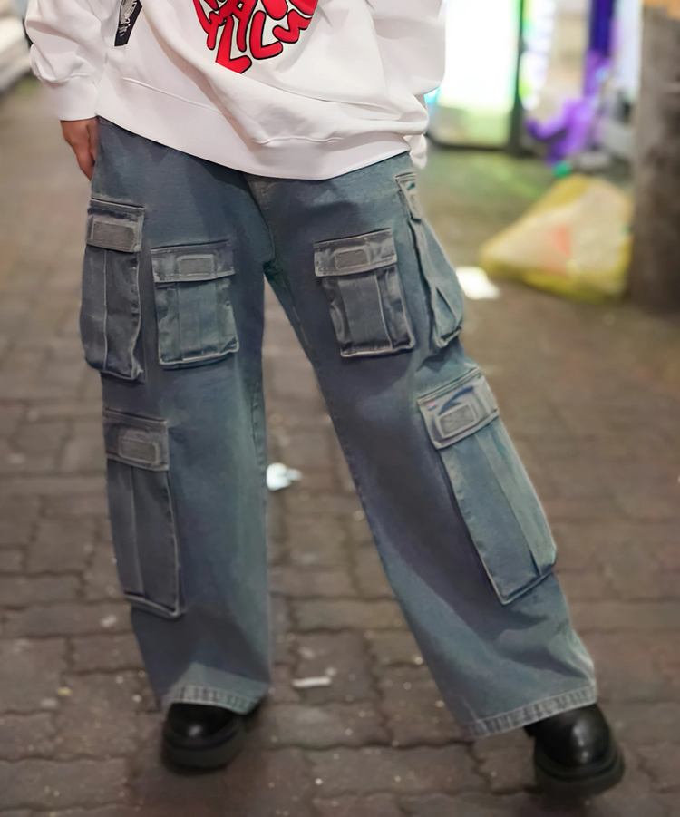 JACKROSE(ジャックローズ) |【GALFY×GALLIS ADDICTION】安定の別注デニムカーゴパンツ*セットアップ対応(MENS)