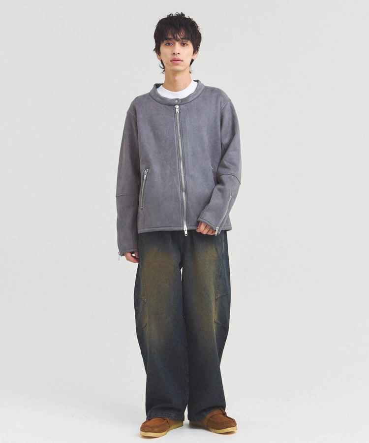 JACKROSE(ジャックローズ) |JE フェイクスエード シングルライダース(MENS)