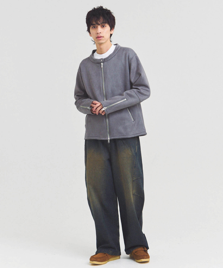 JACKROSE(ジャックローズ) |JE フェイクスエード シングルライダース(MENS)