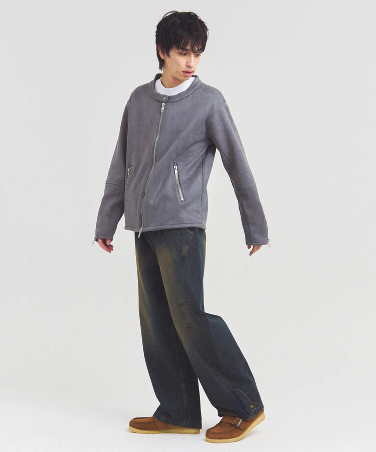 JACKROSE(ジャックローズ) |JE フェイクスエード シングルライダース(MENS)