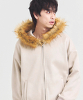 JACKROSE(ジャックローズ) |JE フェイクスエード ファーZIPパーカー(MENS)
