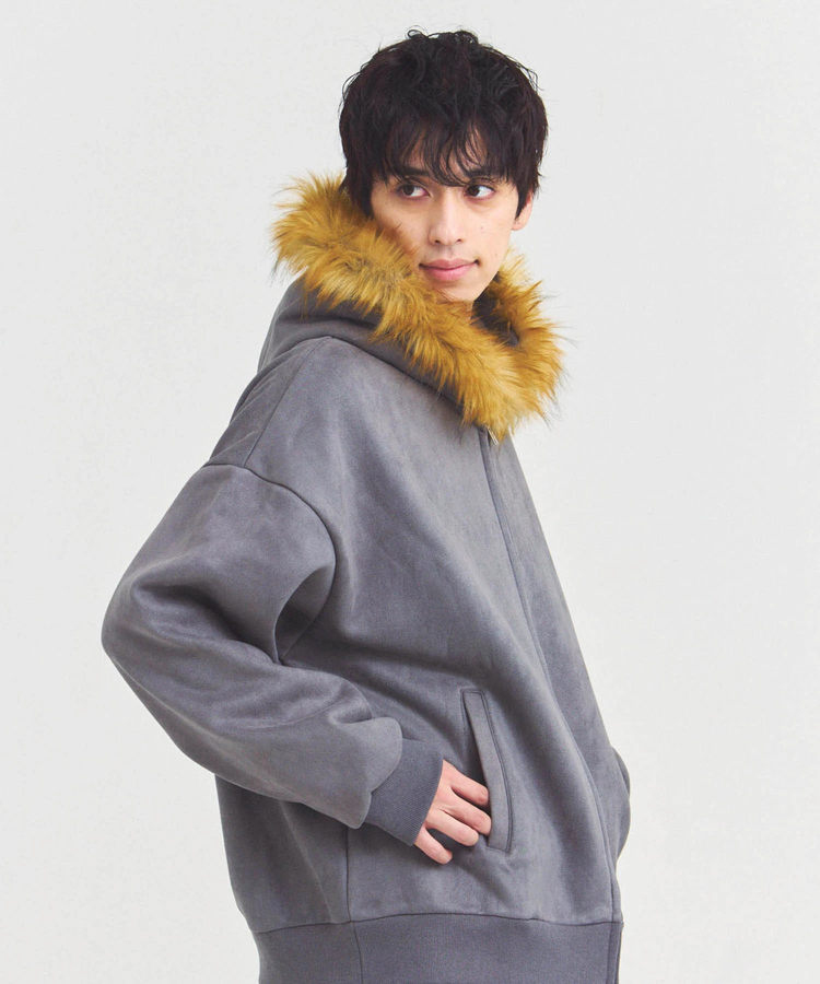 JACKROSE(ジャックローズ) |JE フェイクスエード ファーZIPパーカー(MENS)
