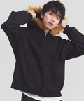 JACKROSE(ジャックローズ) |JE フェイクスエード ファーZIPパーカー(MENS)