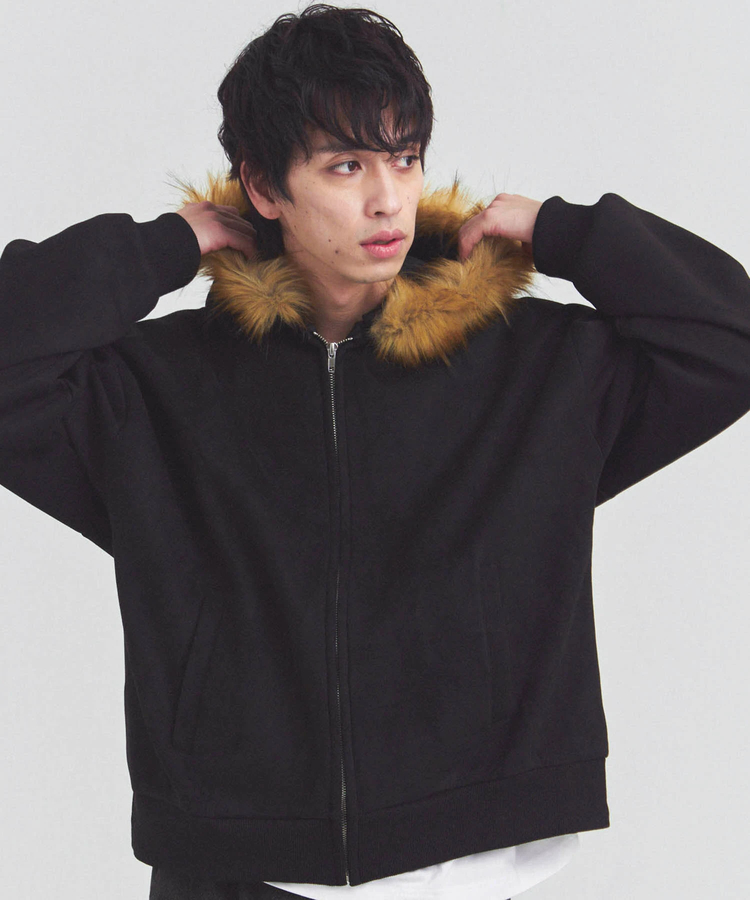 JACKROSE(ジャックローズ) |JE フェイクスエード ファーZIPパーカー(MENS)