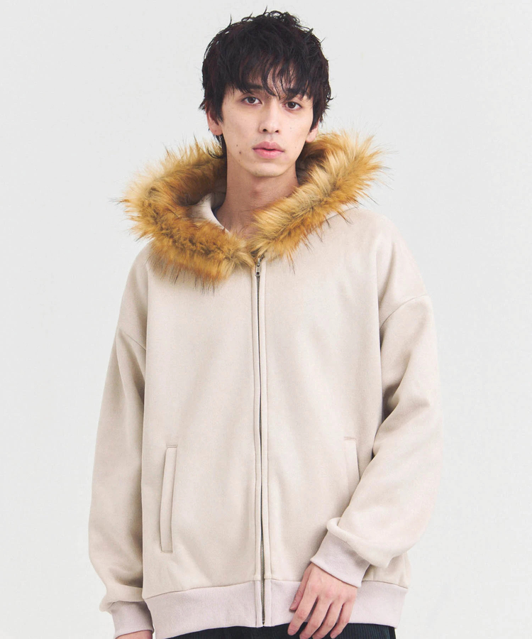 JACKROSE(ジャックローズ) |JE フェイクスエード ファーZIPパーカー(MENS)