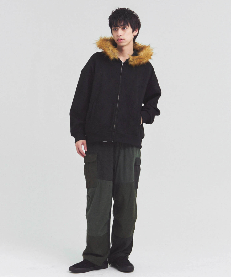 JACKROSE(ジャックローズ) |JE フェイクスエード ファーZIPパーカー(MENS)