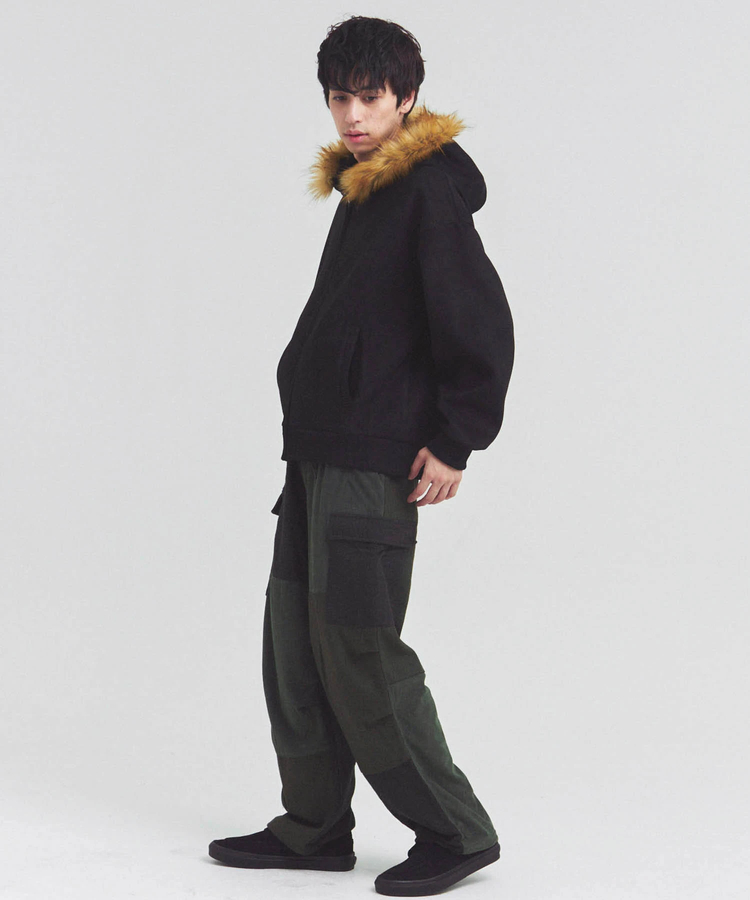 JACKROSE(ジャックローズ) |JE フェイクスエード ファーZIPパーカー(MENS)