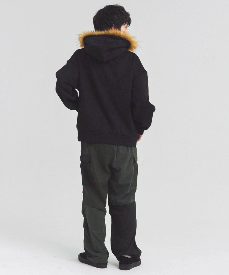 JACKROSE(ジャックローズ) |JE フェイクスエード ファーZIPパーカー(MENS)